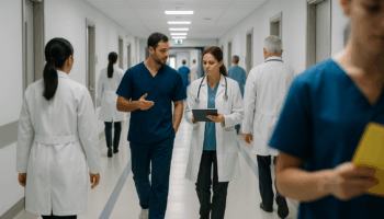 Доктор работает в поликлинике Мединцентр