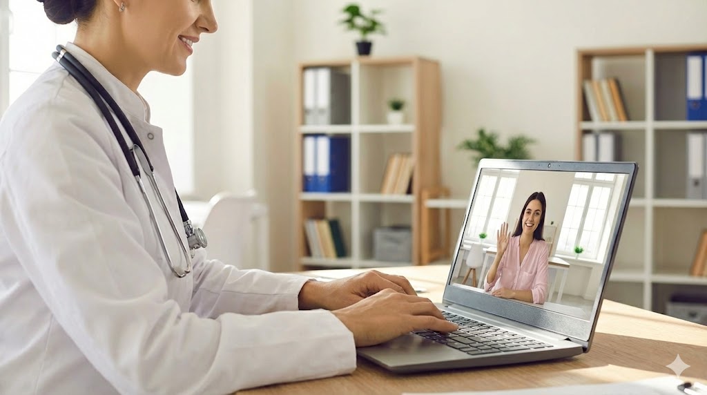 доктор проводит консультации онлайн